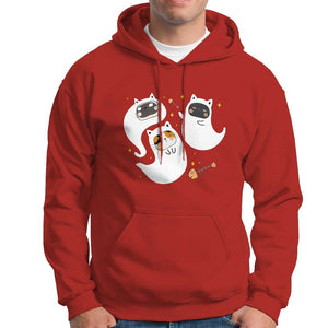 Halloween Cat Lover Hoodie Spooky Cute Ghost Costume TS09 Red Print Your Wear