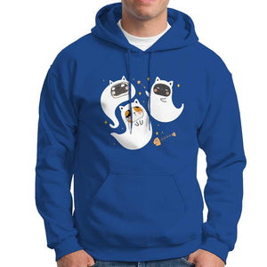 Halloween Cat Lover Hoodie Spooky Cute Ghost Costume TS09 Royal Blue Print Your Wear