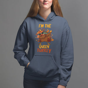 I'm The Queen Turkey Dabbing Fall Thanksgiving Hoodie TS09 Navy Printyourwear