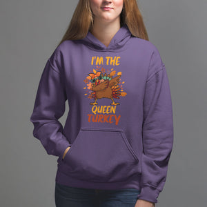 I'm The Queen Turkey Dabbing Fall Thanksgiving Hoodie TS09 Purple Printyourwear