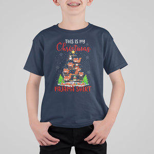 Red Panda Xmas Tree This Is My Christmas Pajama T Shirt For Kid TS09 Navy Printyourwear