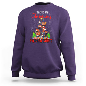 Red Panda Xmas Tree This Is My Christmas Pajama Sweatshirt TS09 Purple Printyourwear