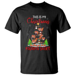 Red Panda Xmas Tree This Is My Christmas Pajama T Shirt TS09 Black Printyourwear