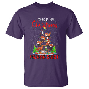 Red Panda Xmas Tree This Is My Christmas Pajama T Shirt TS09 Purple Printyourwear