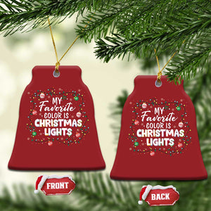 My Favorite Color Is Christmas Lights Christmas Ornament TS09 Bell Flake Red Print Your Wear