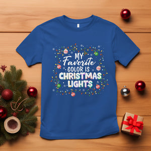 My Favorite Color Is Christmas Lights Colorful Xmas T Shirt TS09 Royal Blue Printyourwear