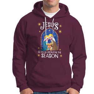 Jesus Is The Reason For The Season Christmas Nativity Hoodie TS09 Maroon Printyourwear