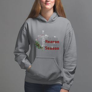 Jesus Is The Reason For The Season Bling Christmas Hoodie TS09 Charcoal Printyourwear