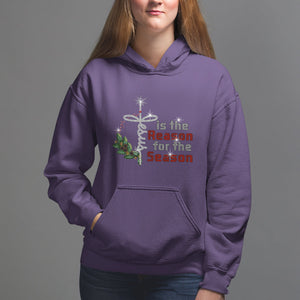 Jesus Is The Reason For The Season Bling Christmas Hoodie TS09 Purple Printyourwear