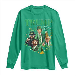 Funny Trump St. Patrick's Day Long Sleeve Shirt Shamrock Lucky President Trump TS09 Irish Green Print Your Wear