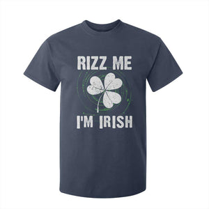 Funny St. Patrick's Day T Shirt For Kid Rizz Me I'm Irish TS09 Navy Print Your Wear