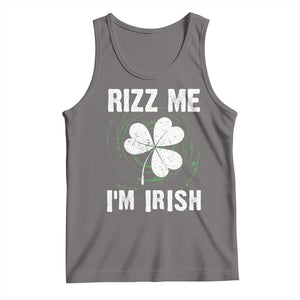 Funny St. Patrick's Day Tank Top Rizz Me I'm Irish TS09 Deep Heather Print Your Wear
