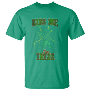 Funny St. Patrick's Day T Shirt Kiss Me I'm iRizz Cool Leprechaun TS09 Irish Green Print Your Wear