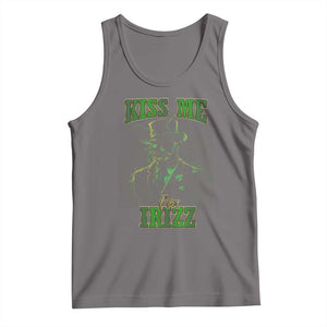 Funny St. Patrick's Day Tank Top Kiss Me I'm iRizz Cool Leprechaun TS09 Deep Heather Print Your Wear