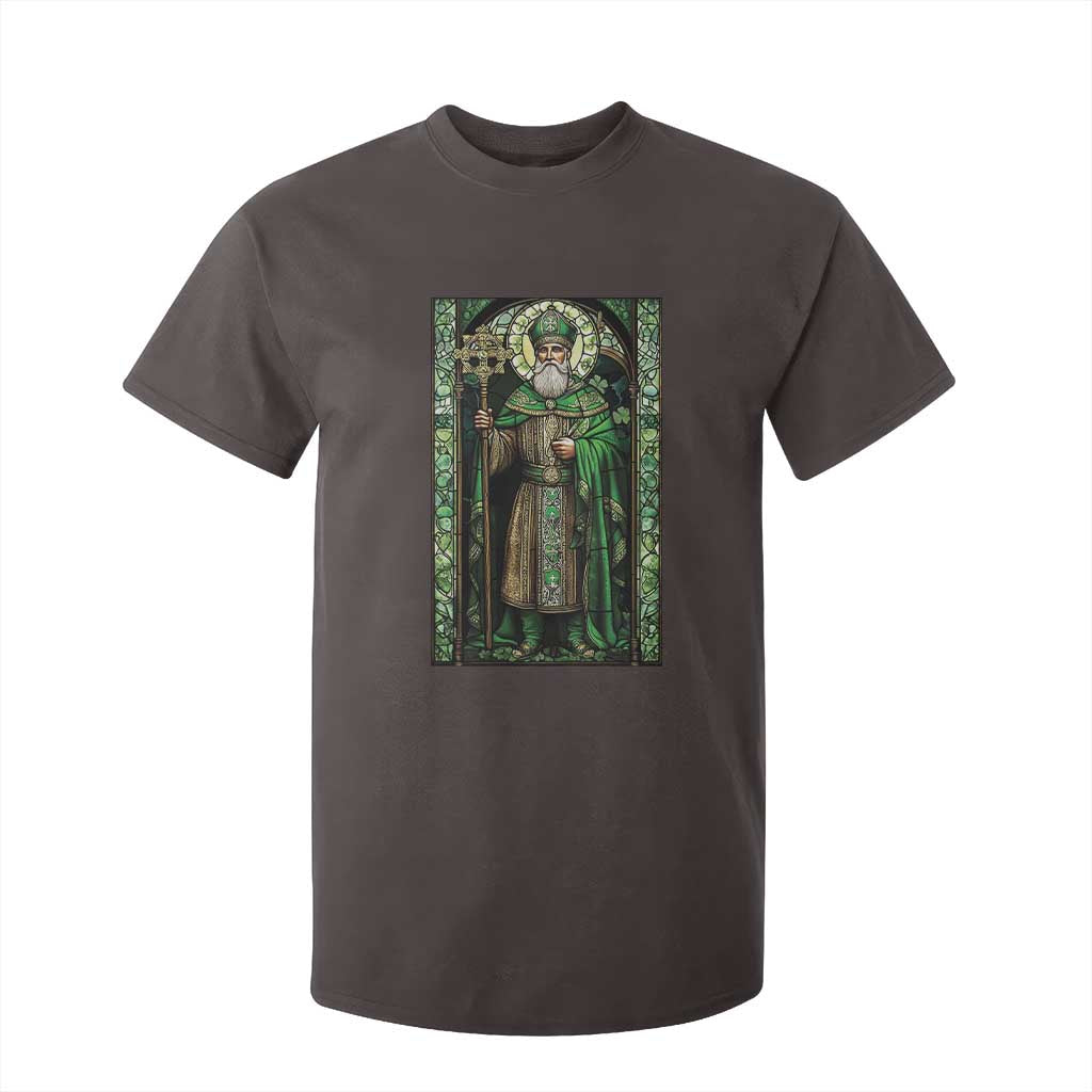 St. Patrick's Day T Shirt For Kid Saint Patrick Art Aesthetic Stained Glass TS09 Dark Chocolate Print Your Wear