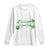 St. Patrick's Day Long Sleeve Shirt Good Luck And Good Vibes Shamrock Coquette Bow TS09 White Print Your Wear