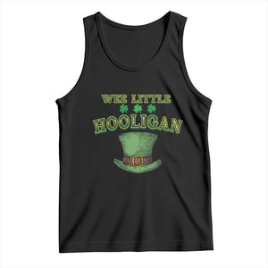 Funny St. Patrick's Day Tank Top Wee Little Hooligan Shamrock Leprechaun Hat TS09 Black Print Your Wear
