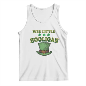 Funny St. Patrick's Day Tank Top Wee Little Hooligan Shamrock Leprechaun Hat TS09 White Print Your Wear