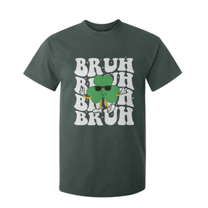 Funny St. Patrick's Day Bruh T Shirt For Kid TS09 Dark Forest Green Print Your Wear