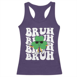 Funny St. Patrick's Day Bruh Racerback Tank Top TS09 Purple Print Your Wear