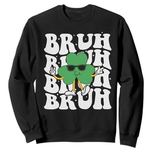 Funny St. Patrick's Day Bruh Sweatshirt TS09 Black Print Your Wear