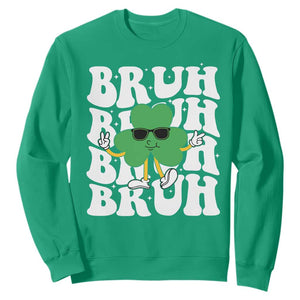 Funny St. Patrick's Day Bruh Sweatshirt TS09 Irish Green Print Your Wear