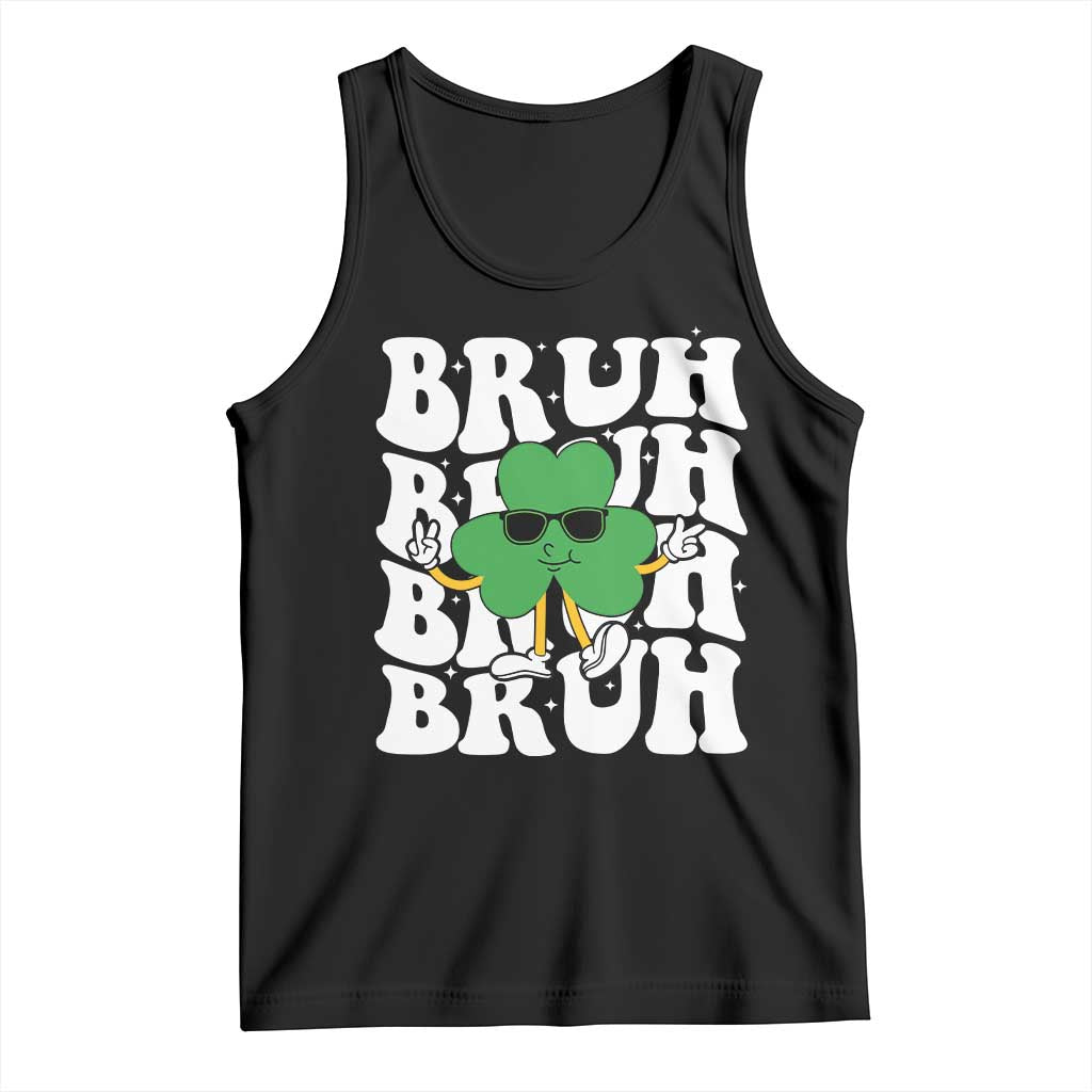 Funny St. Patrick's Day Bruh Tank Top TS09 Black Print Your Wear