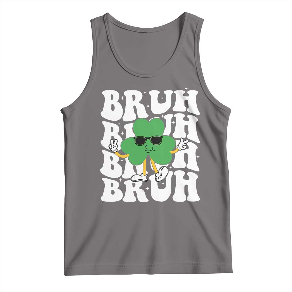 Funny St. Patrick's Day Bruh Tank Top TS09 Deep Heather Print Your Wear