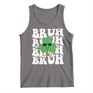 Funny St. Patrick's Day Bruh Tank Top TS09 Deep Heather Print Your Wear