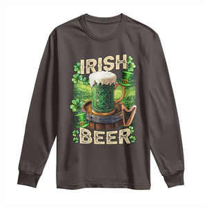 Funny St. Patrick's Day Irish Beer Long Sleeve Shirt TS09 Dark Chocolate Print Your Wear