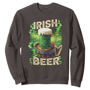 Funny St. Patrick's Day Irish Beer Sweatshirt TS09 Dark Chocolate Print Your Wear