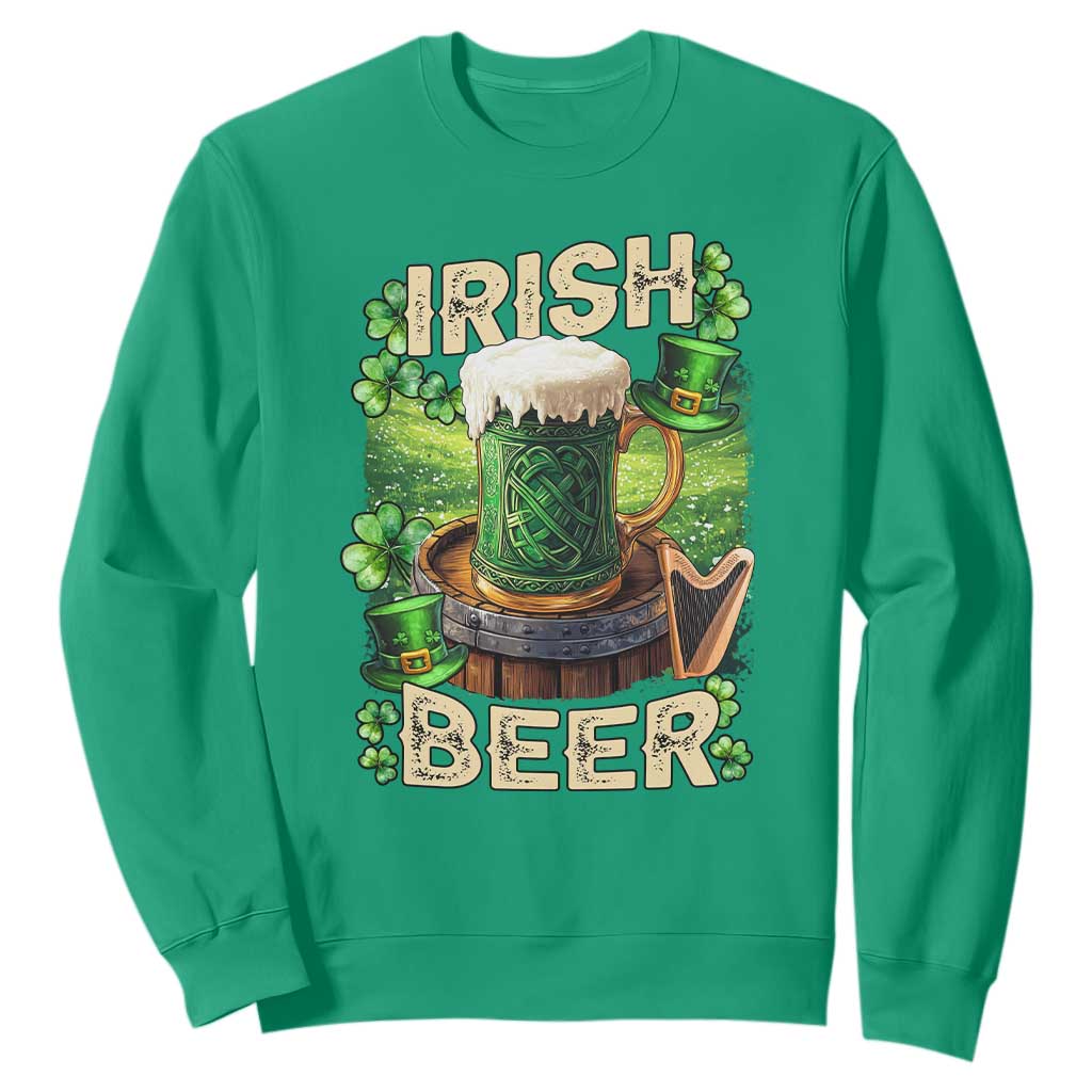 Funny St. Patrick's Day Irish Beer Sweatshirt TS09 Irish Green Print Your Wear