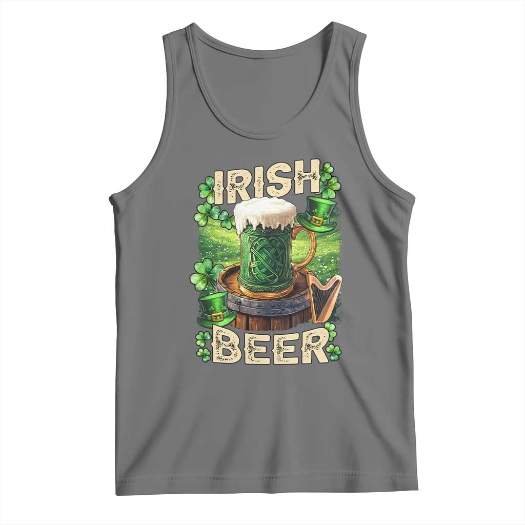 Funny St. Patrick's Day Irish Beer Tank Top TS09 Black Heather Print Your Wear