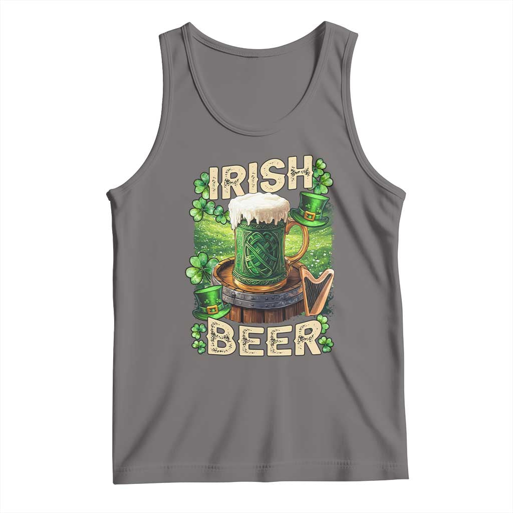 Funny St. Patrick's Day Irish Beer Tank Top TS09 Deep Heather Print Your Wear