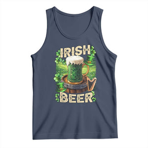 Funny St. Patrick's Day Irish Beer Tank Top TS09 Navy Print Your Wear