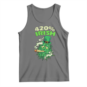 Funny St. Patrick's Day Cannabis Tank Top 420% Irish Weed TS09 Black Heather Print Your Wear