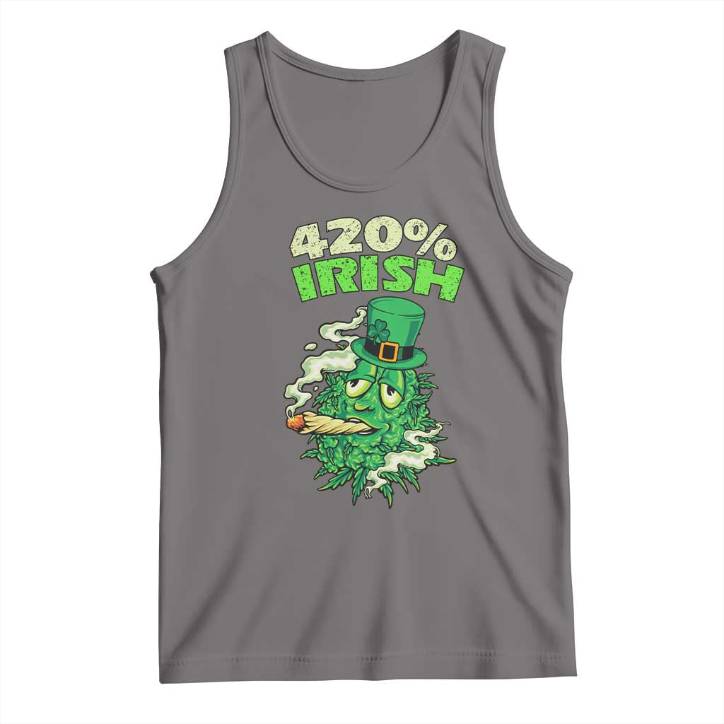Funny St. Patrick's Day Cannabis Tank Top 420% Irish Weed TS09 Deep Heather Print Your Wear