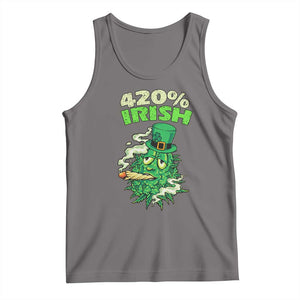 Funny St. Patrick's Day Cannabis Tank Top 420% Irish Weed TS09 Deep Heather Print Your Wear