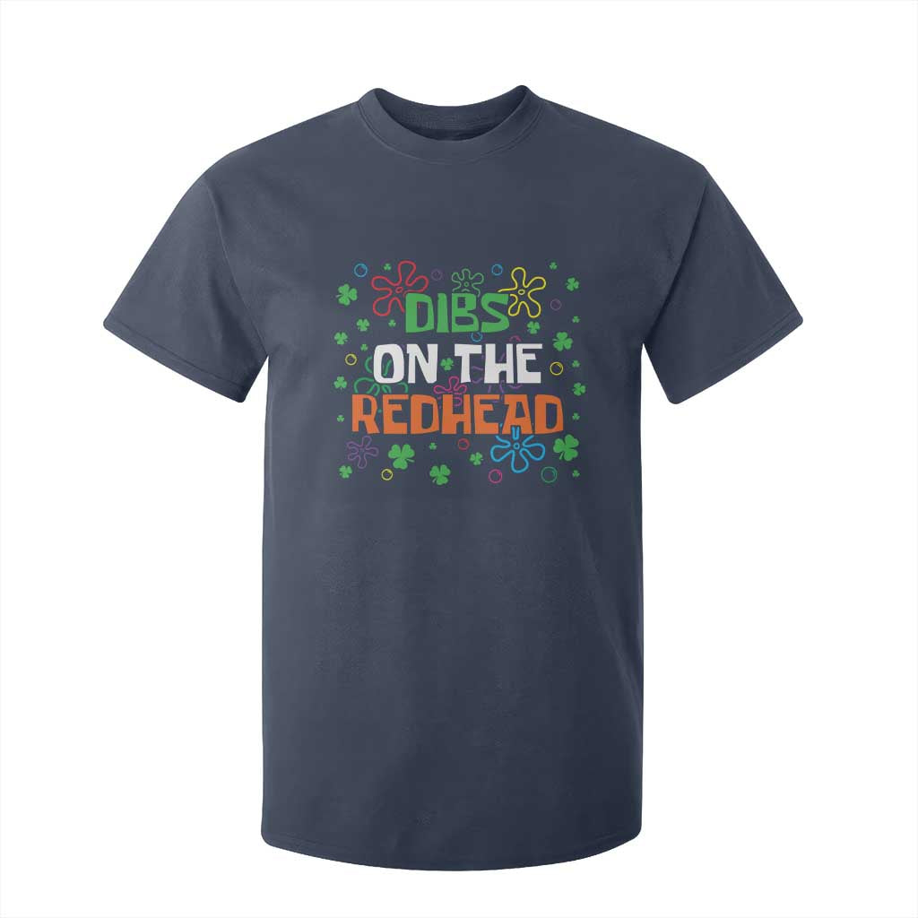 Funny St. Patrick's Day T Shirt For Kid Dibs On The Redhead TS09 Navy Print Your Wear