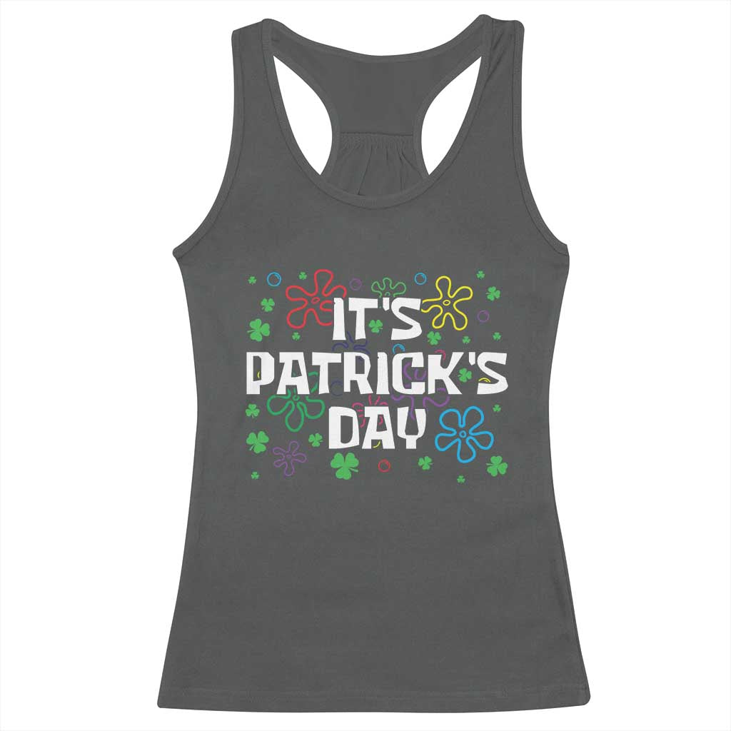 Funny It's St. Patrick's Day Racerback Tank Top TS09 Dark Heather Print Your Wear