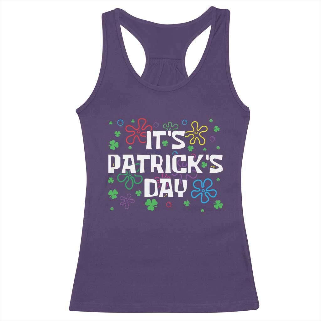 Funny It's St. Patrick's Day Racerback Tank Top TS09 Purple Print Your Wear