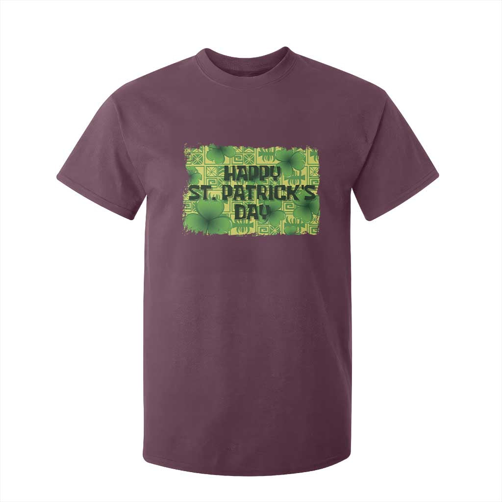 Funny Happy St. Patrick's Day T Shirt For Kid TS09 Maroon Print Your Wear
