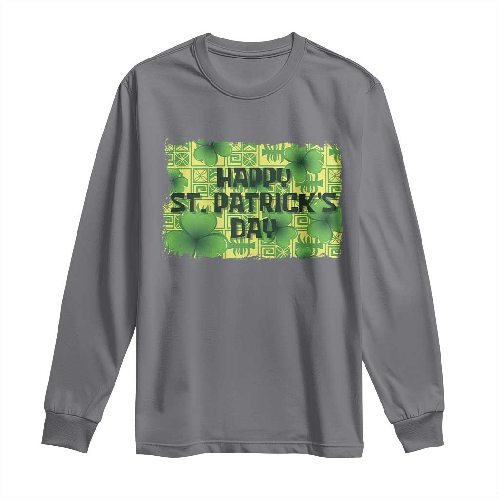 Funny Happy St. Patrick's Day Long Sleeve Shirt TS09 Charcoal Print Your Wear