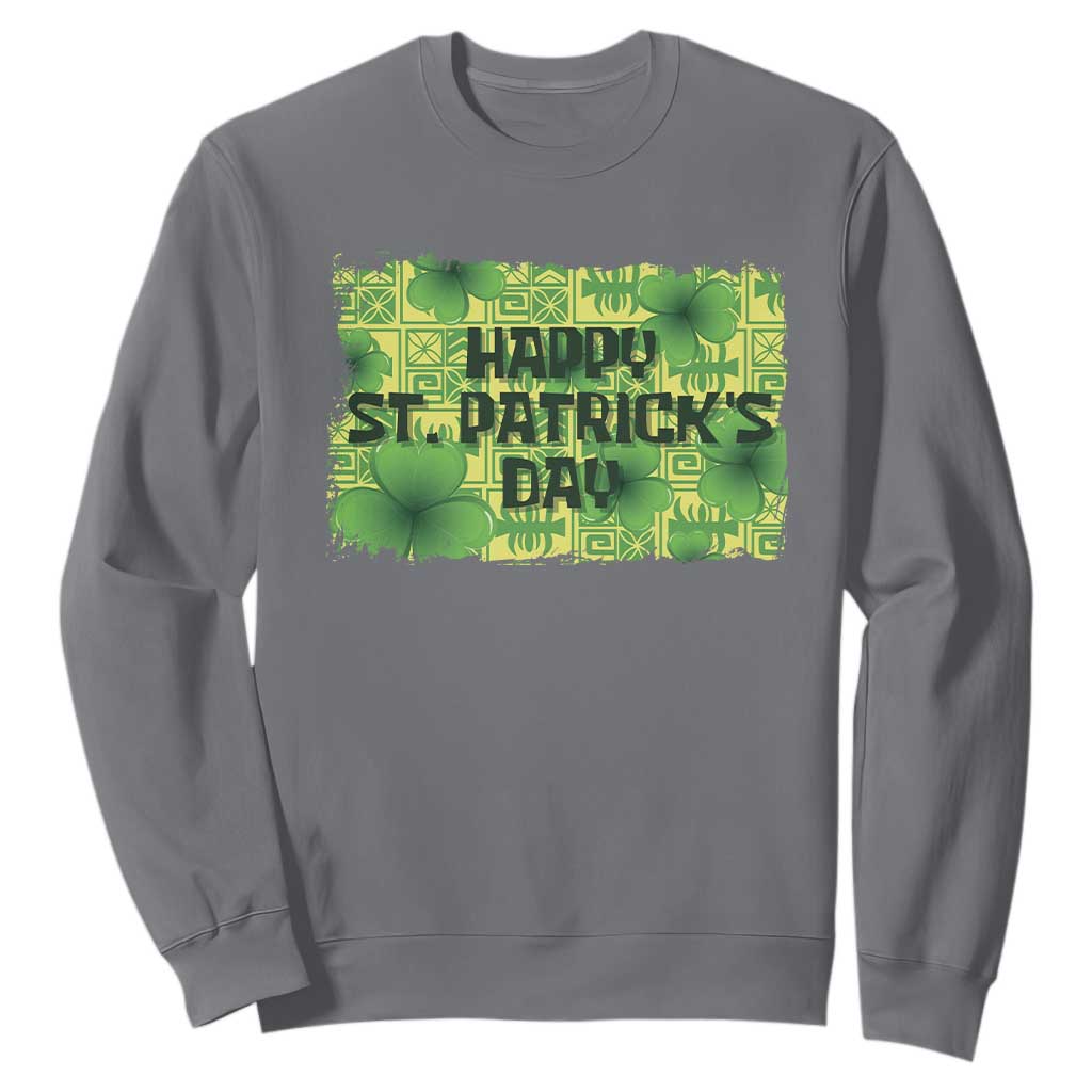 Funny Happy St. Patrick's Day Sweatshirt TS09 Charcoal Print Your Wear