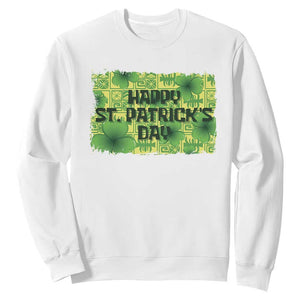 Funny Happy St. Patrick's Day Sweatshirt TS09 White Print Your Wear