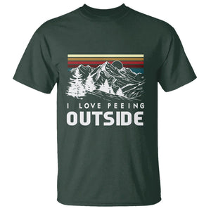 Funny Camping T Shirt I Love Peeing Outside Nature Lover Hiking Men TS09 Dark Forest Green Printyourwear