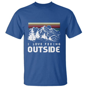 Funny Camping T Shirt I Love Peeing Outside Nature Lover Hiking Men TS09 Royal Blue Printyourwear