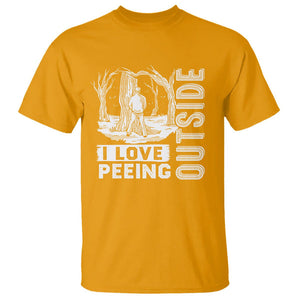 Funny Camping T Shirt I Love Peeing Outside Nature Lover Hiking Men TS09 Gold Printyourwear