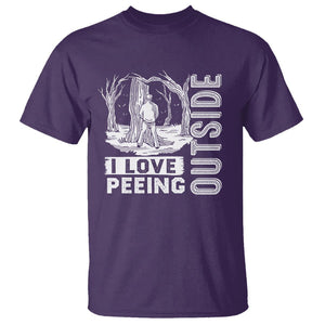 Funny Camping T Shirt I Love Peeing Outside Nature Lover Hiking Men TS09 Purple Printyourwear