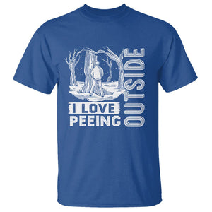 Funny Camping T Shirt I Love Peeing Outside Nature Lover Hiking Men TS09 Royal Blue Printyourwear